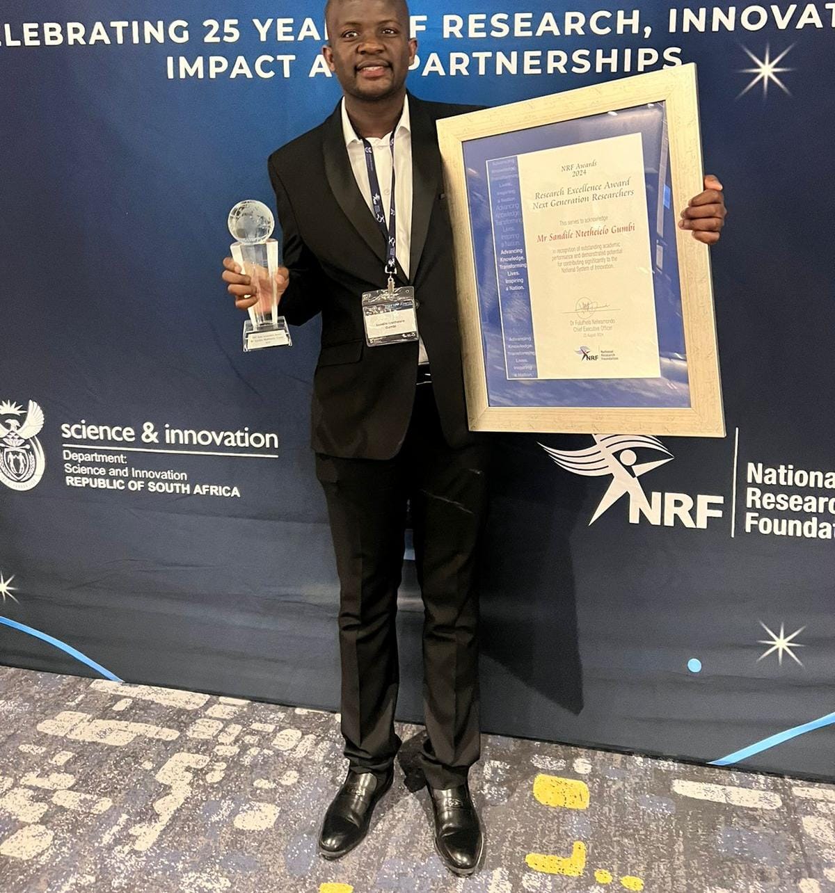 Research Excellence Award for Sandile Ntethelelo Gumbi